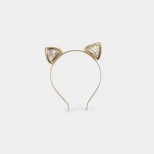 Tiara Infantil Bibi Dourada de Gatinho 16