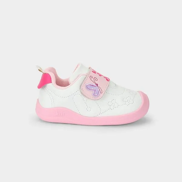 Tênis Infantil Bibi Fisioflex 5.0 Branco de Borboleta 18