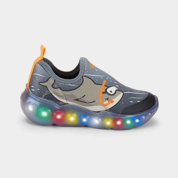 Tênis Infantil de Luz Bibi Roller Celebration 3.0 Azul de Tubarão 30