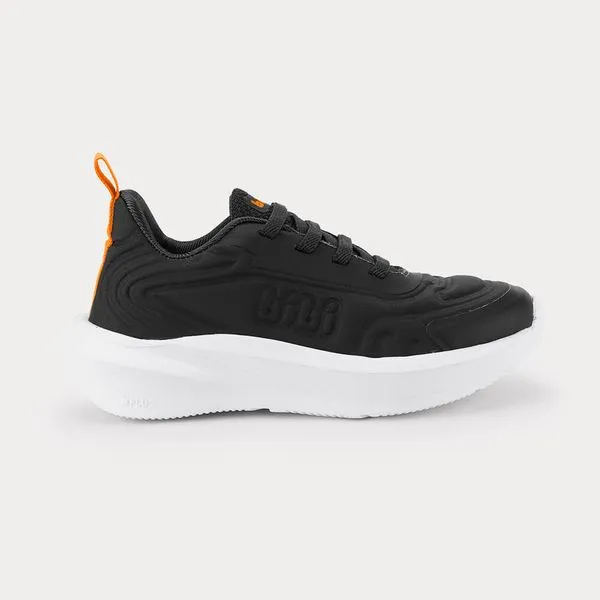 Tênis Infantil Bibi Volt Preto com Laranja 30
