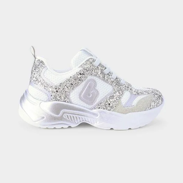 Tênis Infantil Bibi Pegasus de Glitter Prata 35