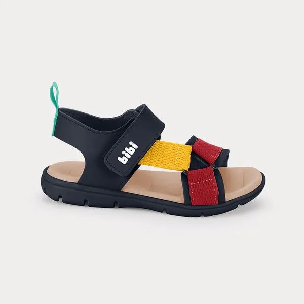 Sandália Infantil Bibi Sandals Kids Azul com Vermelho 37