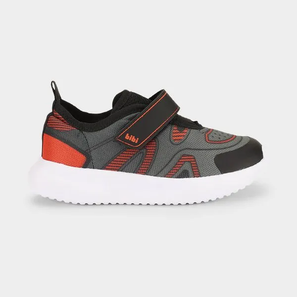 Tênis Infantil Bibi Flash Cinza com Vermelho 20