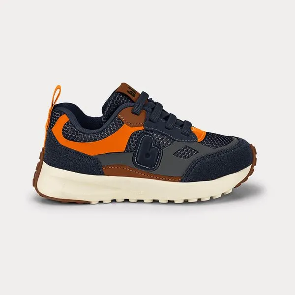 Tênis Infantil Bibi Jogging Kids Azul Marinho com Laranja 37
