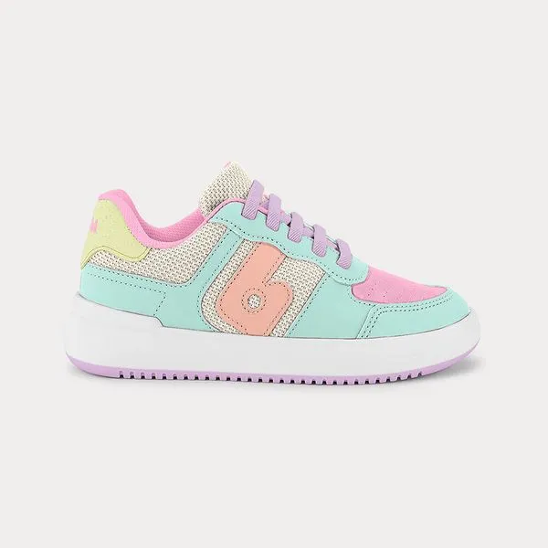Tênis Infantil Bibi B College Rosa com Verde 37