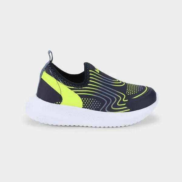 Tênis Infantil Bibi Flash Azul Marinho com Amarelo 21