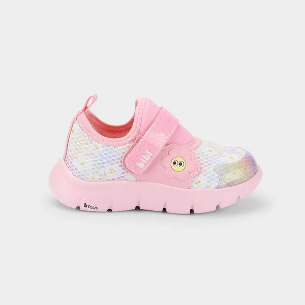 Tênis Infantil Bibi Energy Baby 2.0 Rosa de Flores 25