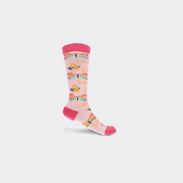 Meia Infantil Bibi Kids III Rosa de Borboleta 29/32