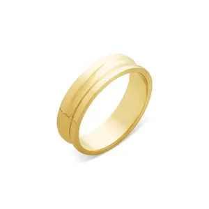 Aliança Especial de Casamento em Ouro 18K - 5mm perfil Reto Aliança Especial de Casamento em Ouro