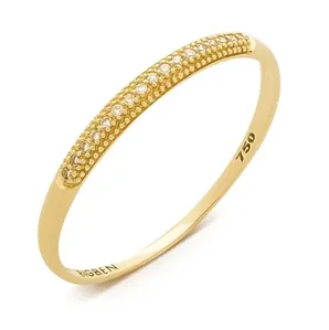 Anel Aparador em Ouro Amarelo 18k com Diamantes