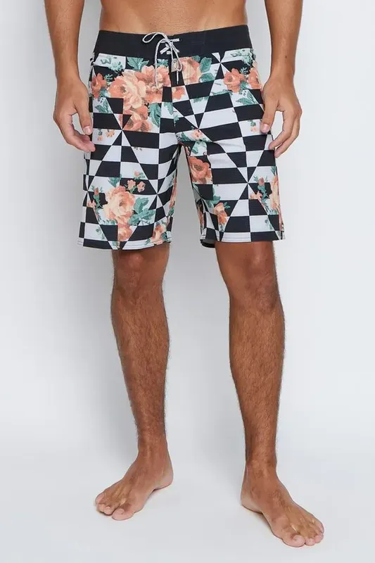 Boardshort Billabong Sundays Airlite Black White-BLACK WHITE-40