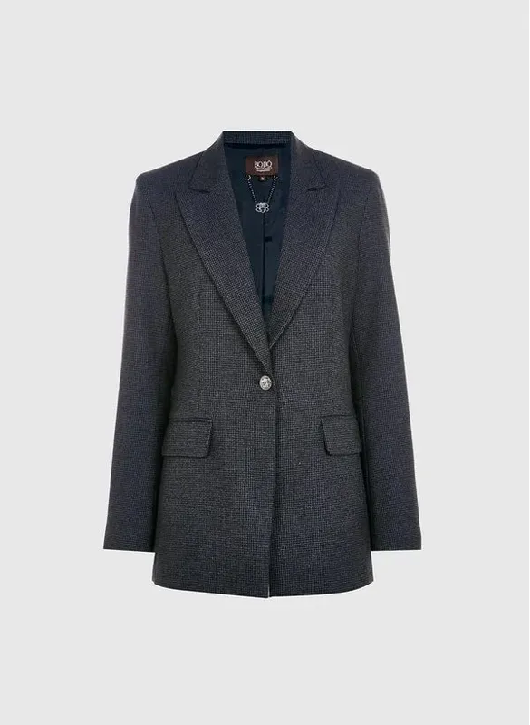 Blazer Mary Xadrez Bo.Bô Feminino 46