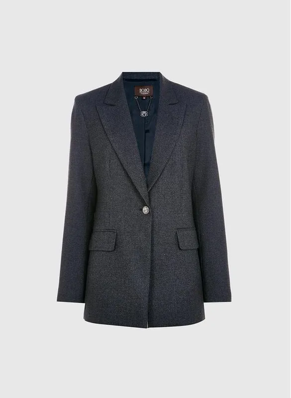 Blazer Mary Xadrez Bo.Bô Feminino 36