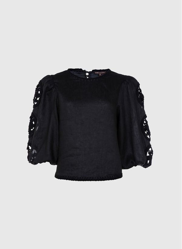 Blusa Bella Crochê Black Bo.Bô Feminino 40