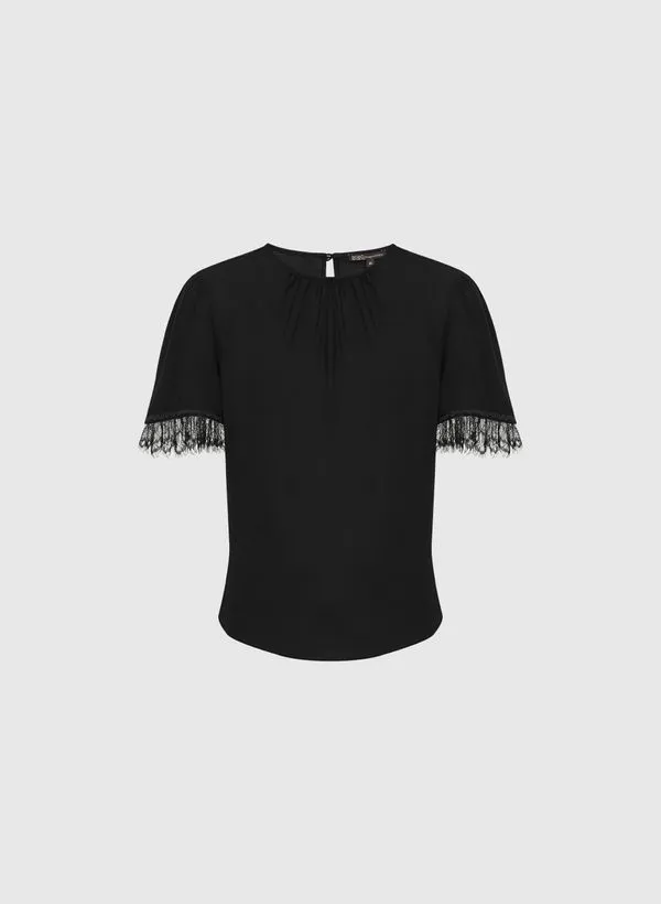 Blusa Kempe Preta Seda Feminina Bo.Bô Feminina 42