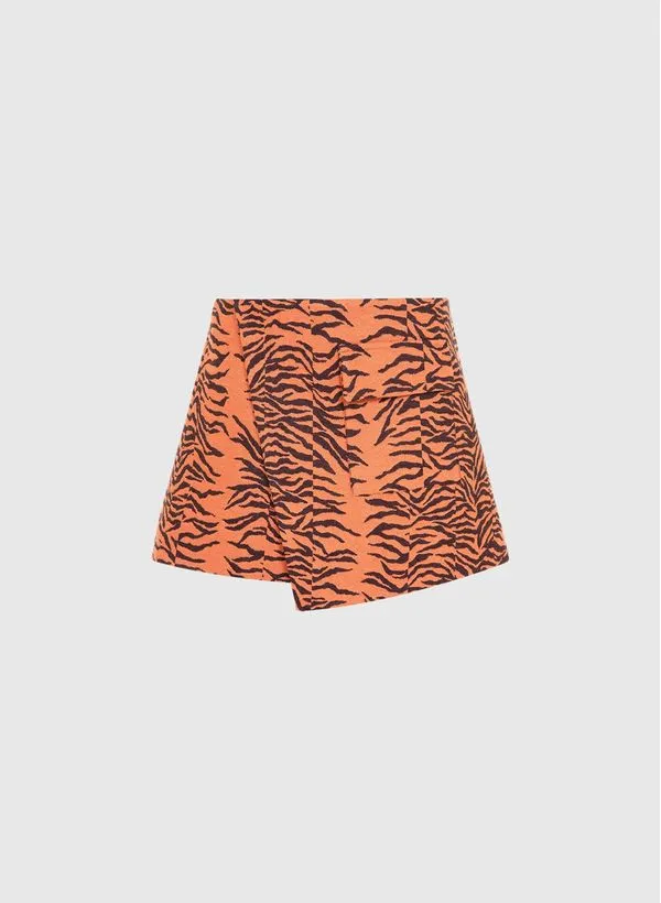 Shorts Saia Claire Zebra Bo.Bô Feminino 42