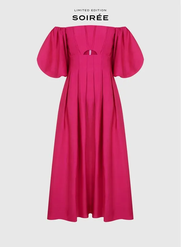 Vestido Naville Rosa Midi Bo.Bô Feminino 42