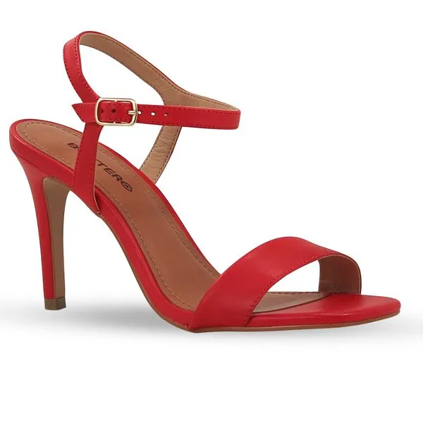 Sandalia Couro Atanado Napoli Vermelho 38