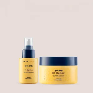 Kit Braé Stages By Bruna Tavares Óleo Condicionante Repair Butter Banana 60ml + Máscara Condicionante Repair Butter Banana 200g Kit Braé Stages By Bruna Tavares Óleo Condicionate Repair Butter Banana 60ml + Máscara Condicionante Repair Butter Banana 200g
