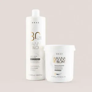 kit Pó Descolorante e 30 Vol Ox 900ml kit Pó Descolorante e 30 Vol Ox 900ml