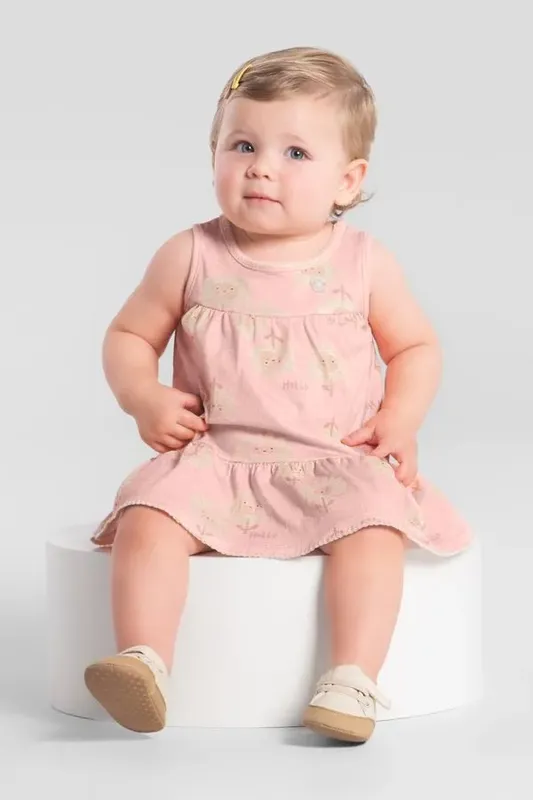 Vestido bebê menina floral Brandili Baby -P