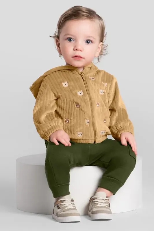 Conjunto bebê menino de ursinhos Mundi -P