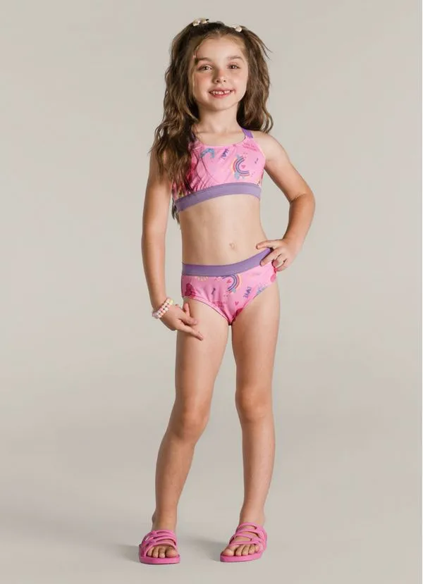 Biquíni em malha UV Infantil menina Brandili - 10