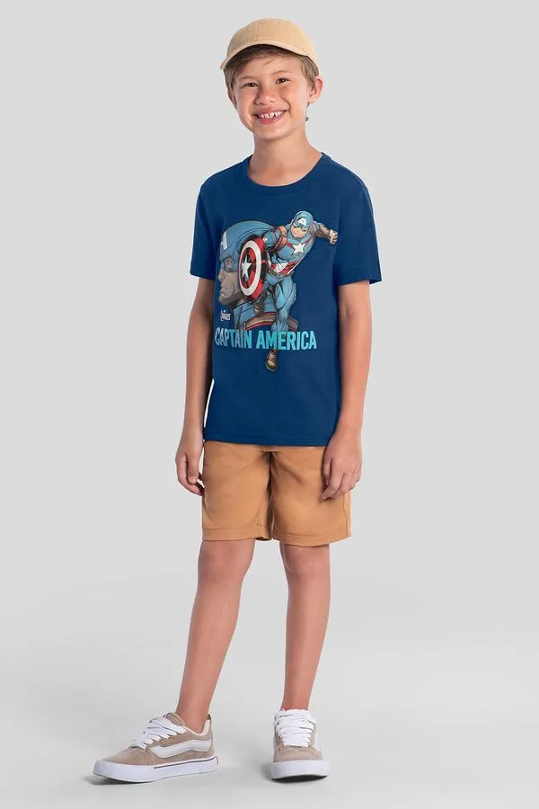 Camiseta infantil menino dos Vingadores em gel Brandili - 8