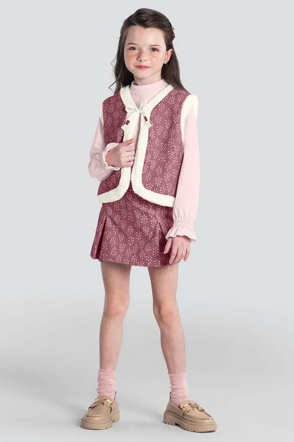 Colete infantil menina floral Mundi - 16
