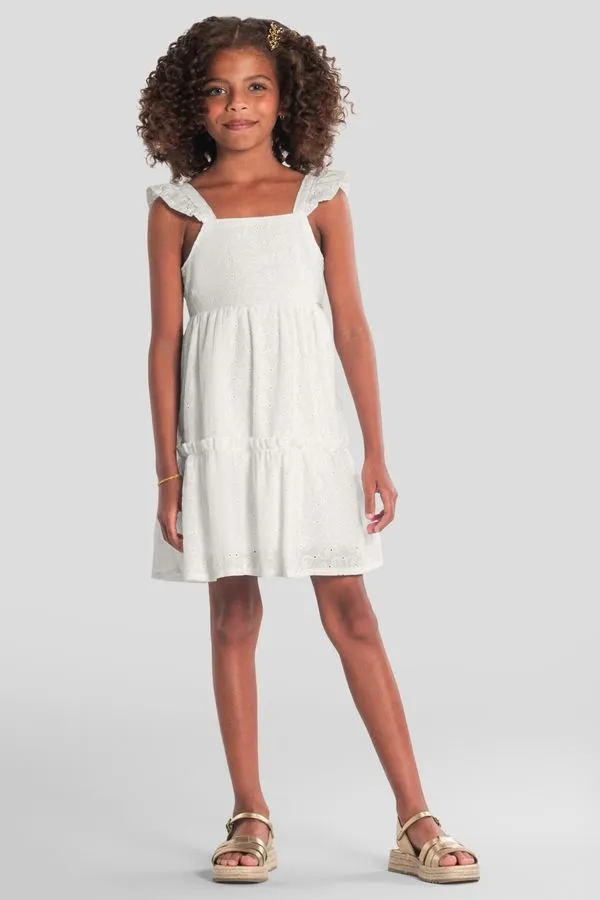 Vestido infantil menina bordado Mundi - 6