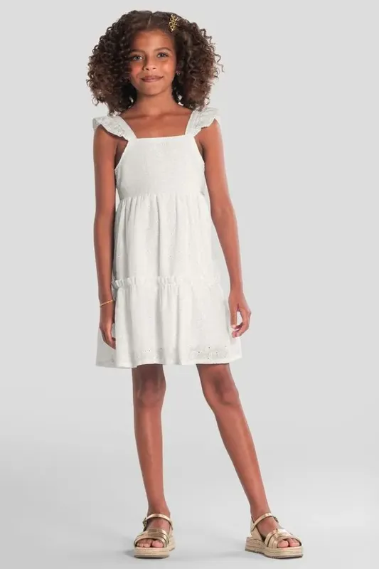Vestido infantil menina bordado Mundi - 8