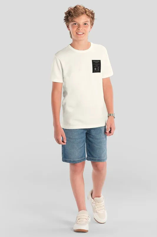 Camiseta teen menino em ribana Brandili Young - 18
