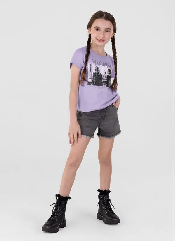Blusa de malha Wandinha Infantil menina Brandili - 8