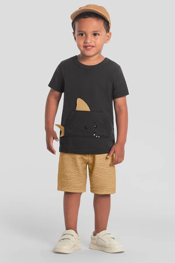 Conjunto infantil menino de tubarãozinho Brandili - 3