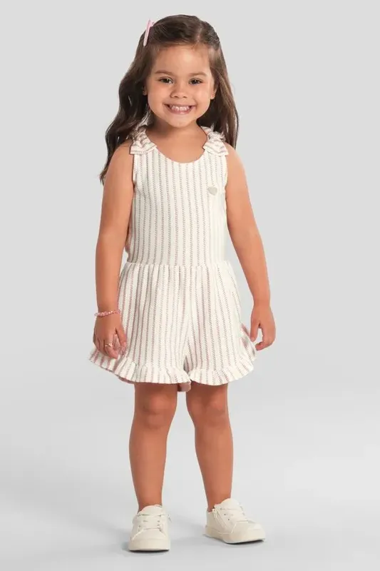 Macaquinho infantil menina em cotton especial Brandili - 1
