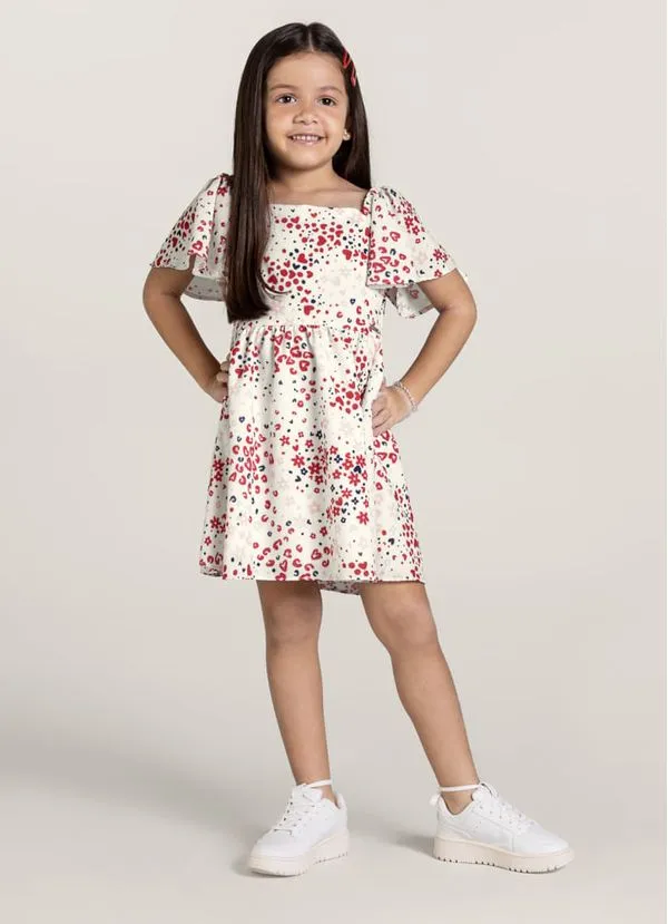 Vestido estampado infantil menina Brandili - 6