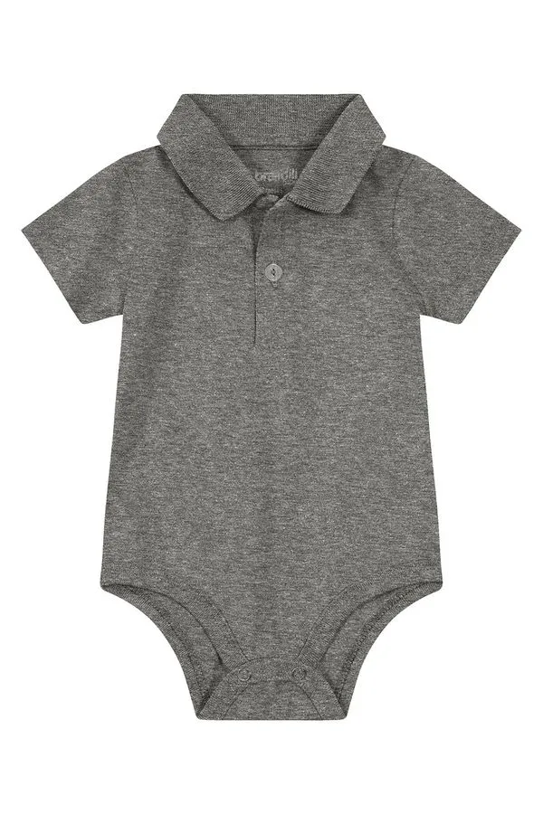 Body polo bebê menino em meia malha Brandili - GG