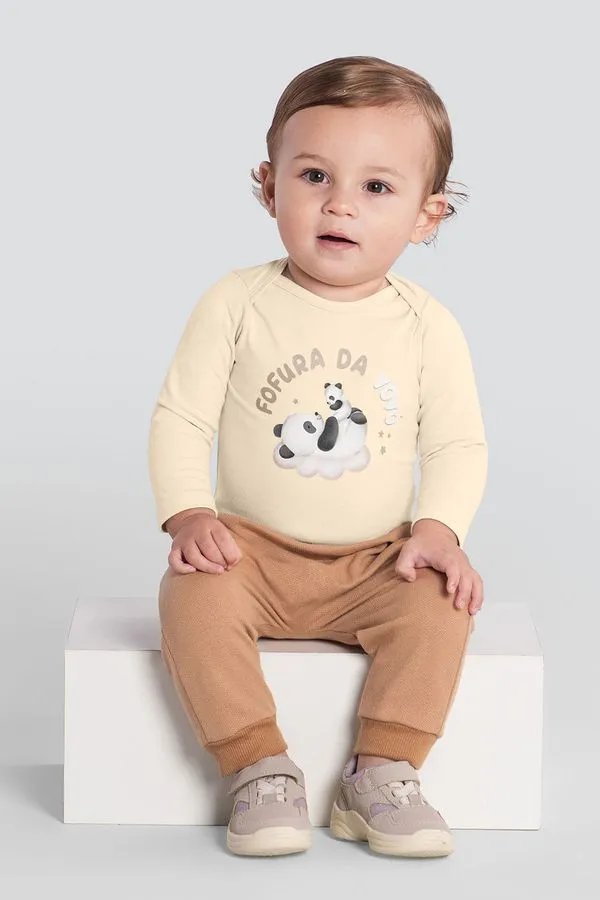 Body bebê unissex panda Brandili Baby - P