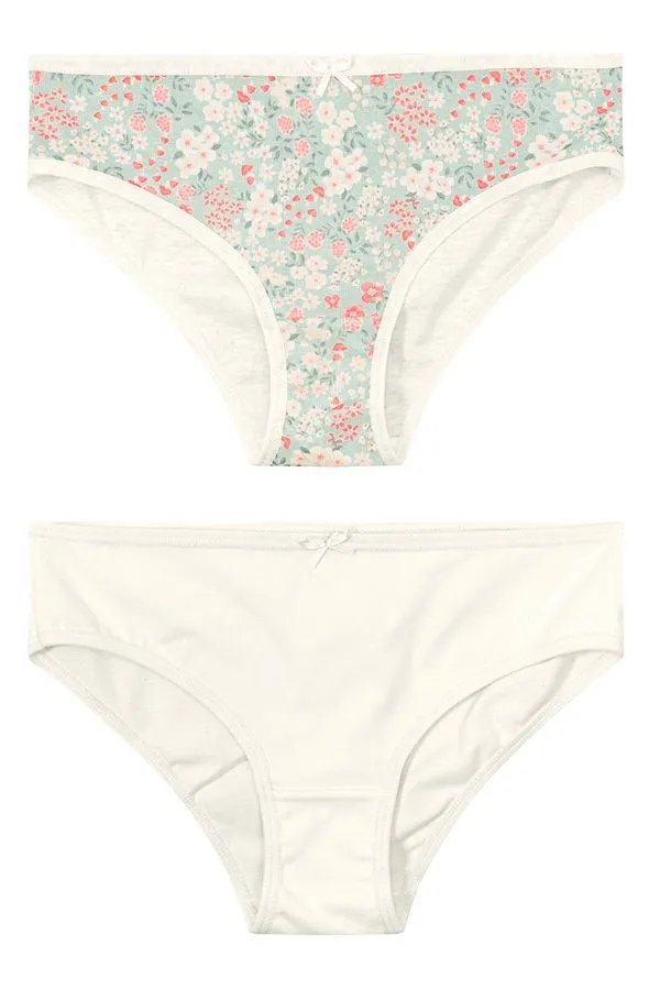 Kit infantil menina 2 calcinhas florida Brandili - M