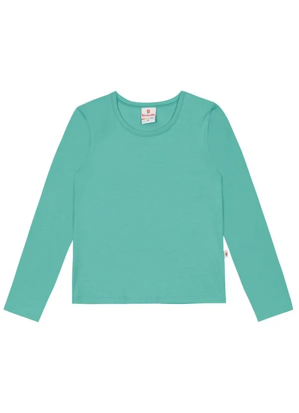 Blusa básica infantil menina em cotton Brandili - 1