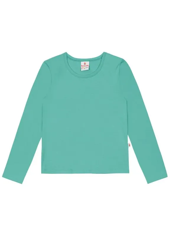 Blusa básica infantil menina em cotton Brandili - 1