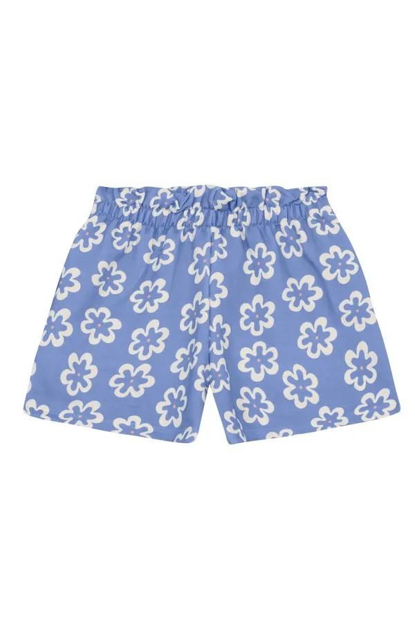 Shorts infantil menina em moletinho florido Brandili - 8