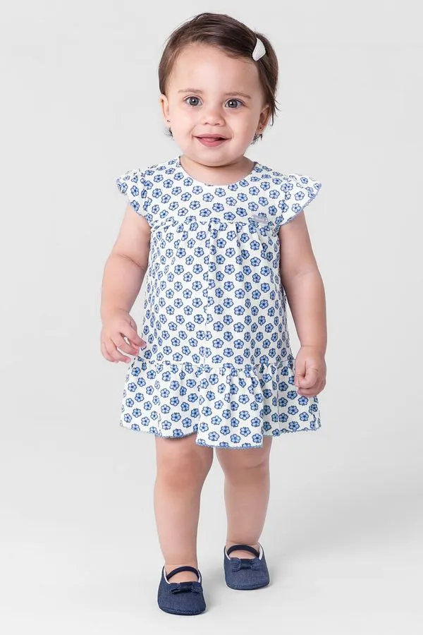 Vestido infantil menina estampado Mundi - 3