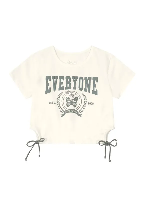 Blusa cropped em cotton infantil menina Young Class - 10