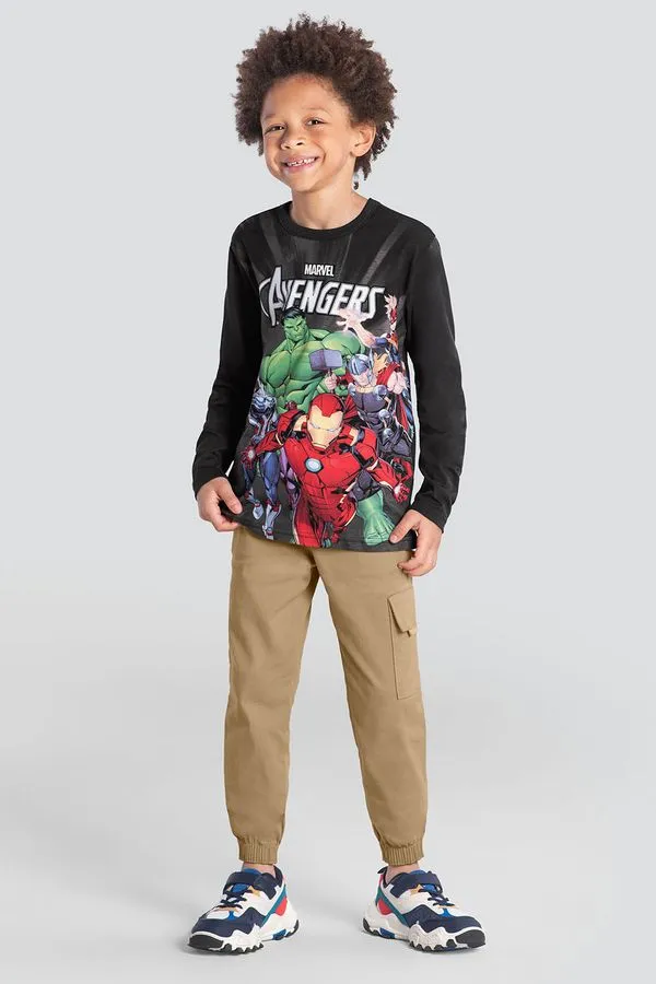 Camiseta infantil menino Os Vingadores Brandili - 8