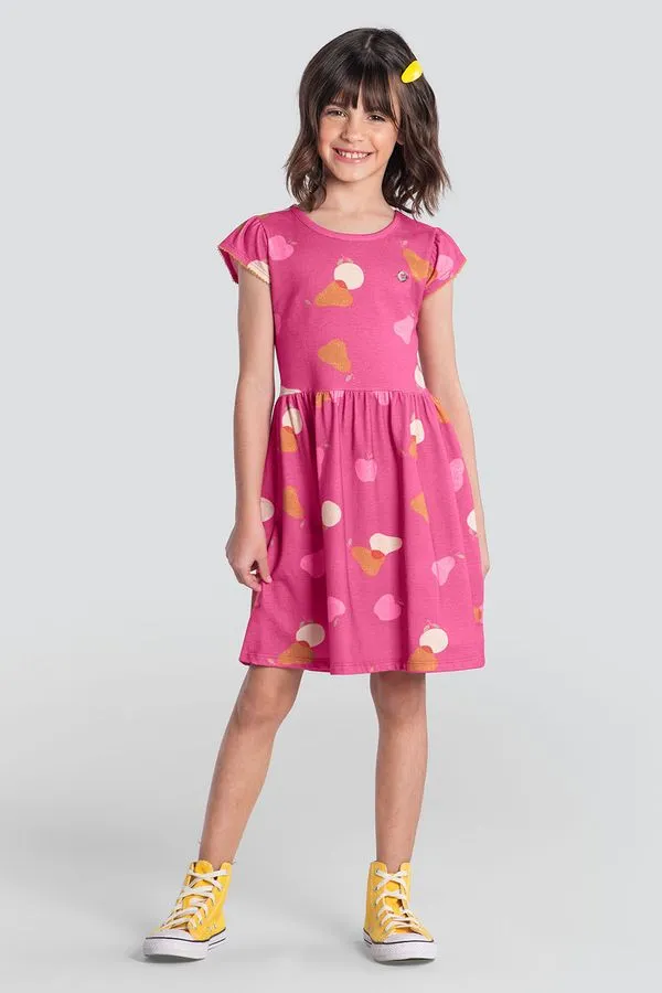 Vestido infantil menina de frutinha Brandili - 6