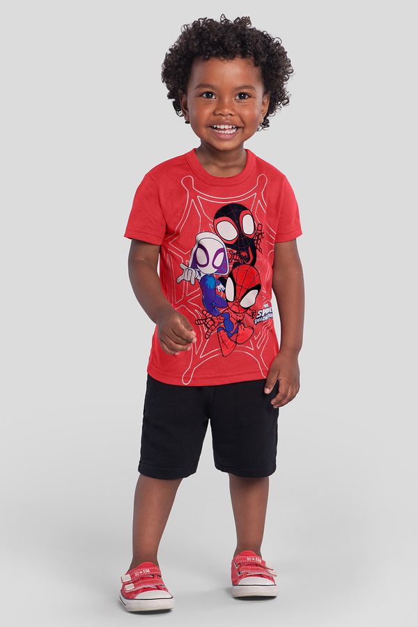 Camiseta infantil menino metalizada do Homem-Aranha Brandili - 2
