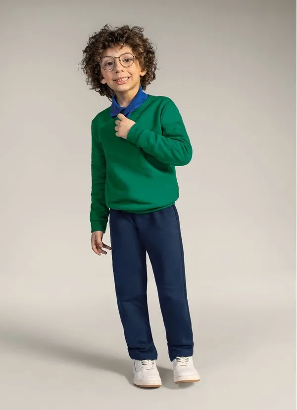 Calça infantil menino em moletom Brandili - 1