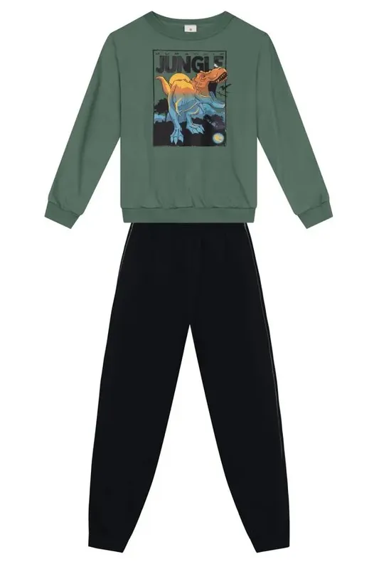 Conjunto infantil menino em moletom Brandili -16
