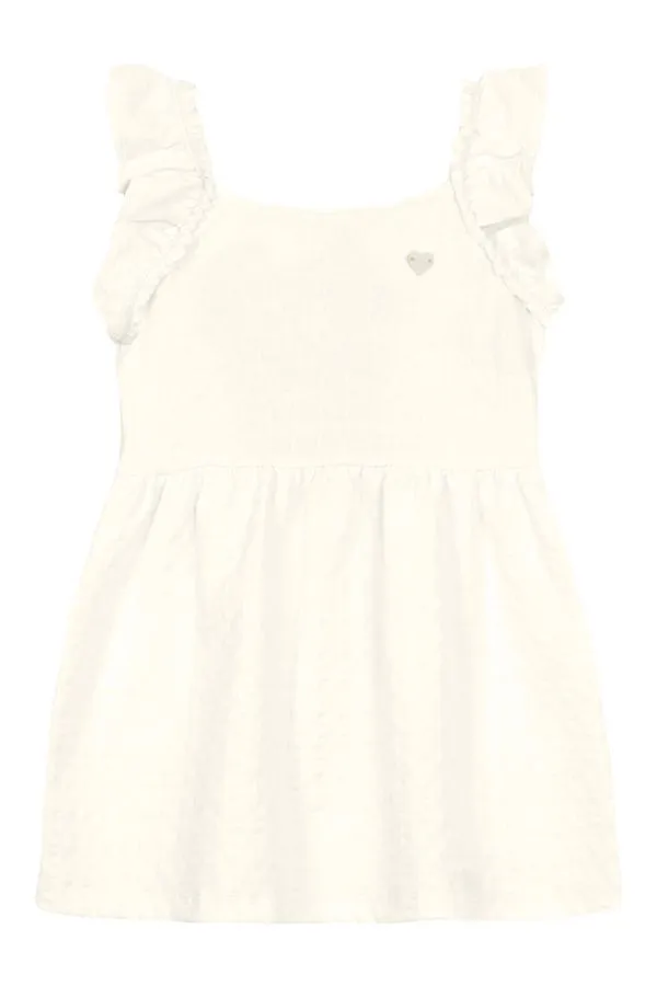 Vestido infantil menina em cotton texturizado Brandili - 1